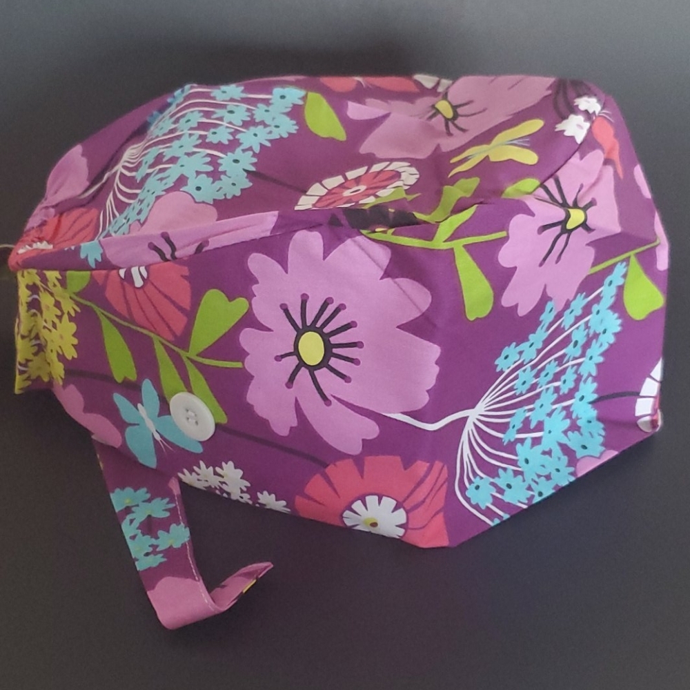 Surgical Scrub Cap With Buttons